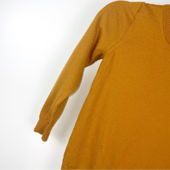 J. Crew Cognac Tan Wool Crew Neck Sweater w. 3/4 Sleeves | Size S - Picture 7 of 8